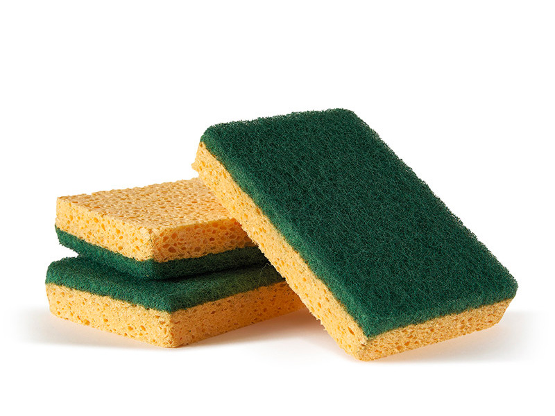 Spugne abrasive giallo/verdi - immagine 2
