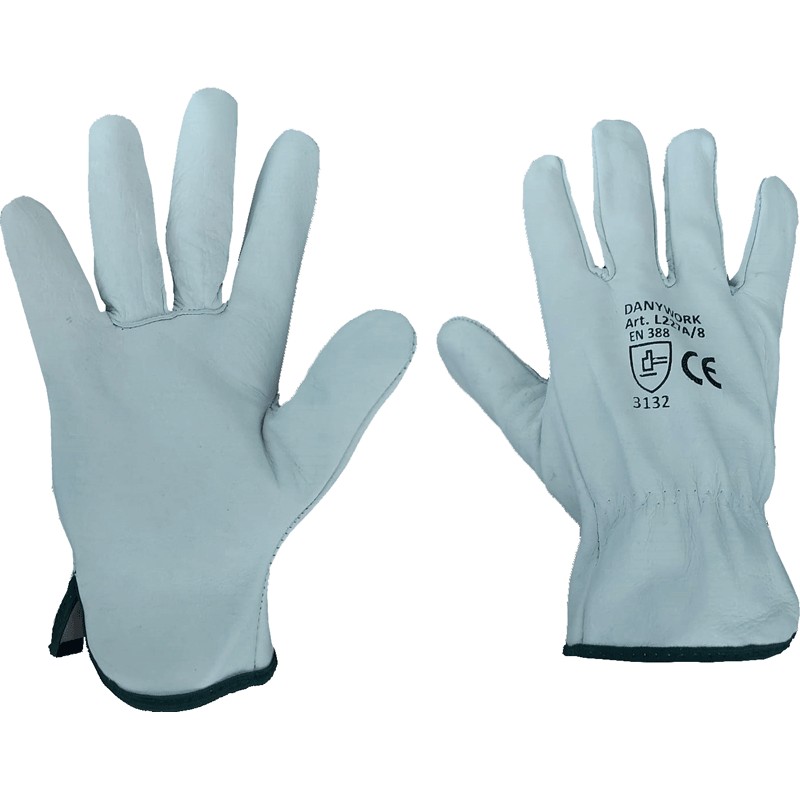 Guanti in Pelle Import. Fiore - Crosta/Fiore